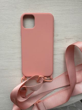 Funda iPhone 11 Rosa con Correa