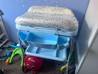 Bañera cambiador bebé azul