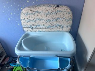 Bañera cambiador bebé azul