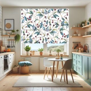 Estor Cocina Hojas y Lavanda