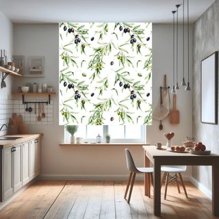 Estor Cocina Hojas y Lavanda