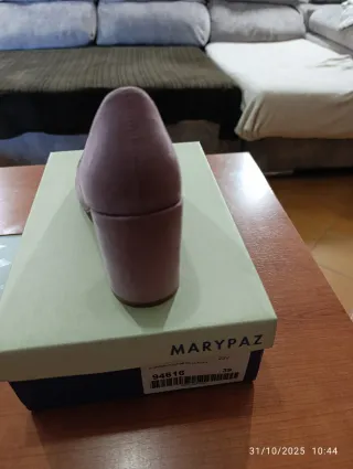 Zapatos Marypaz tacón grueso rosa
