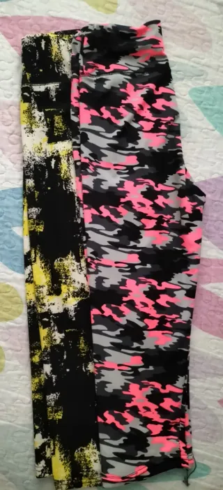 2 Mallas estampadas negro y amarillo