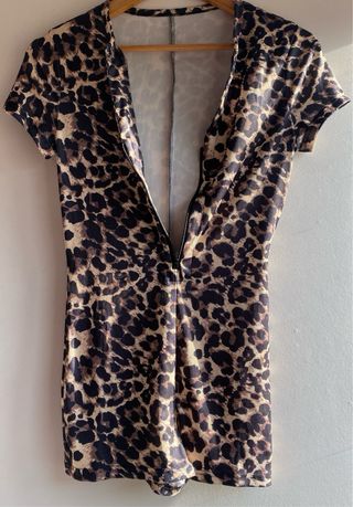 Mono corto nuevo en estampado leopardo