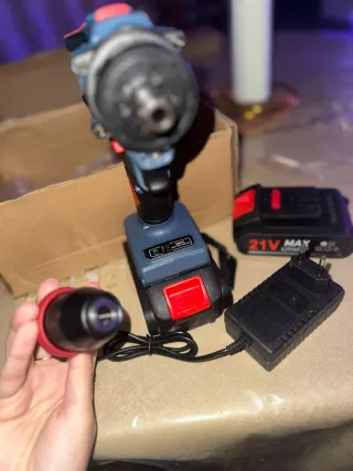 Taladro 2 en 1 2 baterías 