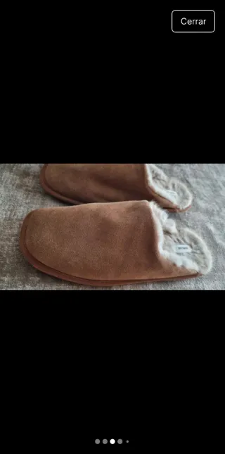 Zapatillas de piel hombre marrones