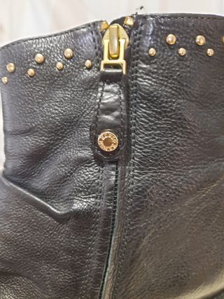 Botines de piel negros mujer