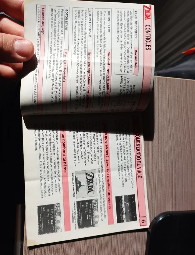 Manual Zelda Link's Awakening Game Boy