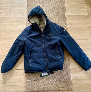 Blauer Chaqueta Reversible Plumas Crema/Negro Tall