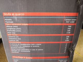 Stufa a infrarossi Carbon Tower 1200W