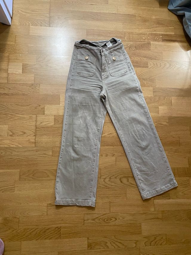 Pantalón largo beige