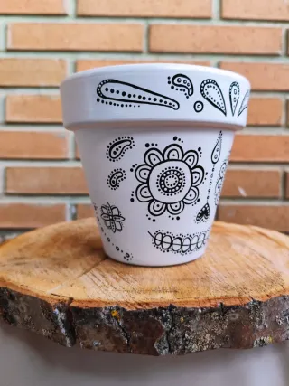 Maceta Decorada Katrina Calavera