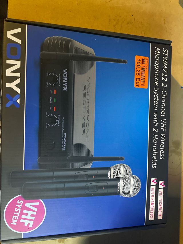 2 Micrófonos VHF Inalámbricos VONYX STWM712