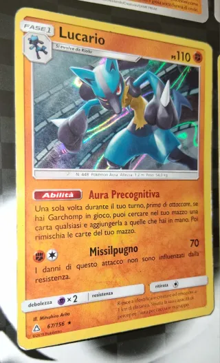Carte Pokémon Riolu e Lucario