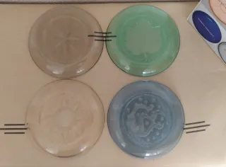 Set 4 Platos Cristal - Promoción CAM