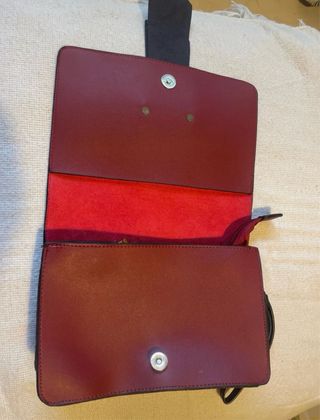 Bolso de mano con banda bicolor