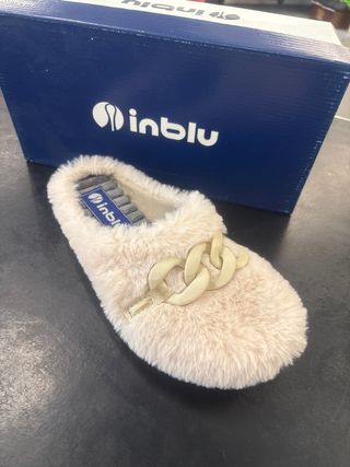 Pantofole Inblu donna pelo sintetica beige