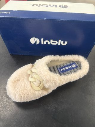 Pantofole Inblu donna pelo sintetica beige