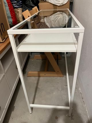 Escritorio VITTSJÖ IKEA blanco/vidrio