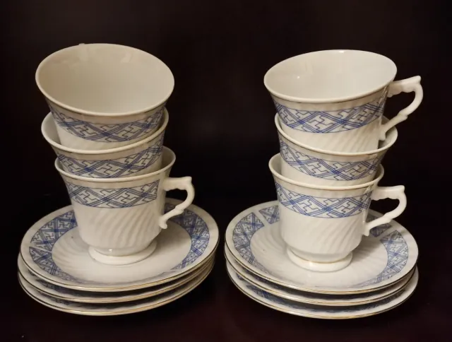 Juego 6 Tazas Café Porcelana China