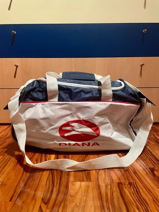 Borsone vintage Diana blu e bianco