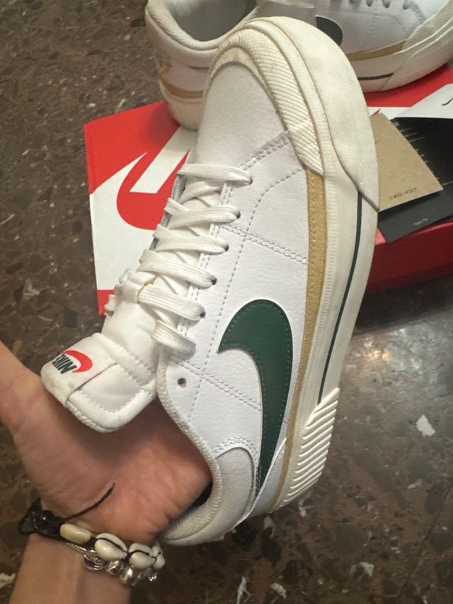 Nike Blancas Verde Talla 38,5 Nuevas