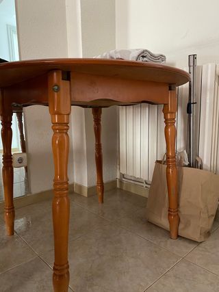 Mesa redonda extensible madera