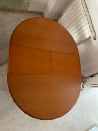 Mesa redonda extensible madera