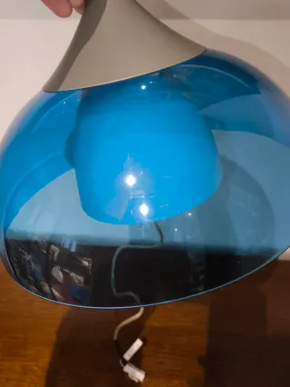 Lámpara de techo azul y gris