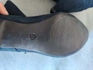 Botines azul marino tacón TEX