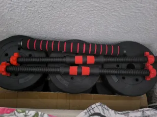 Mancuernas ajustables con discos