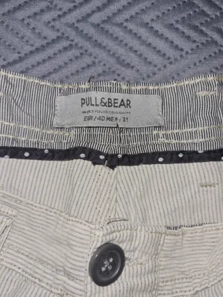 Calções Pull&Bear T40 Riscas Azuis