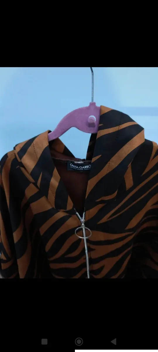 Soprabito zebrato marrone taglia unica