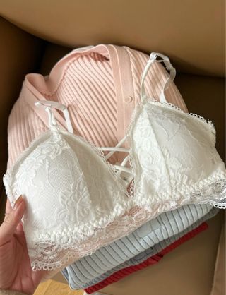 Sujetador encaje blanco