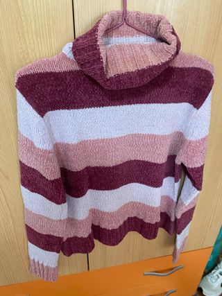 Jersey cuello alto rosa