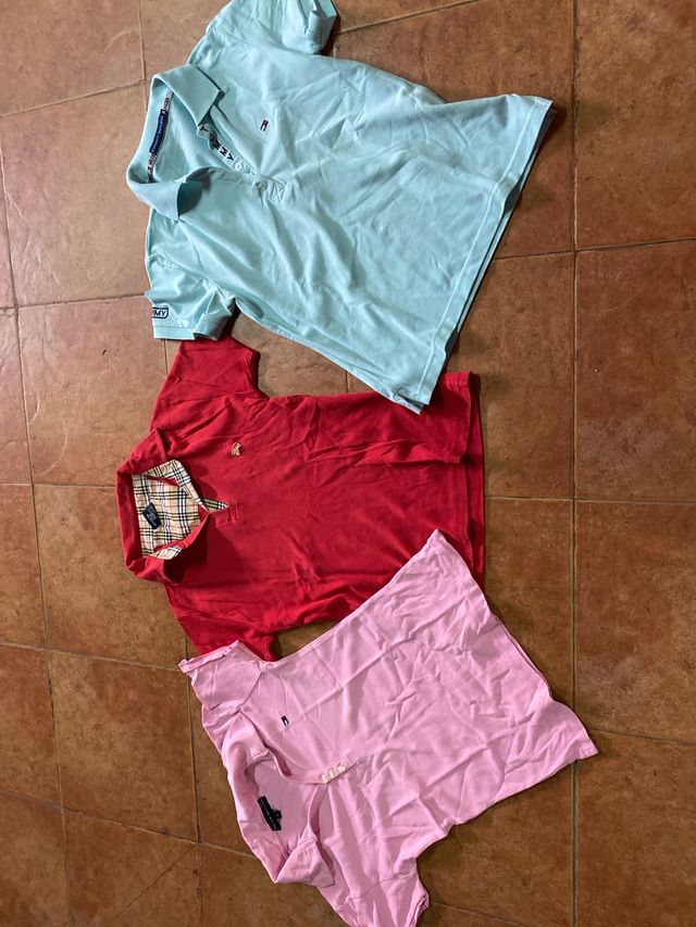 Lote 3 polos: Tommy, Ralph Lauren, Burberry