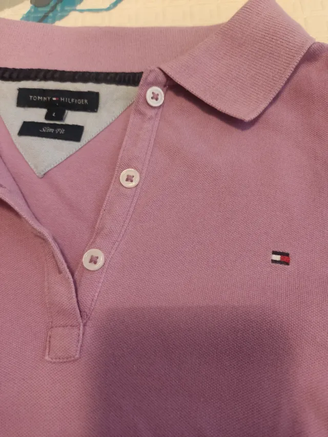 Polo Tommy Hilfiger Mujer L Morado