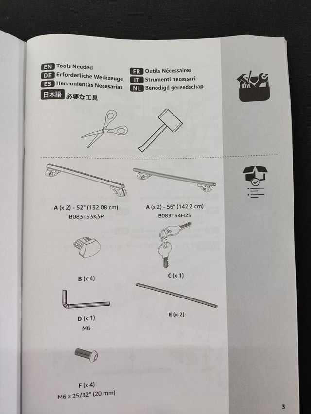 Amazon Basics portaequipajes de techo con rieles 