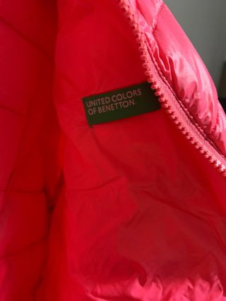 Piumino Benetton rosa leggero taglia 46