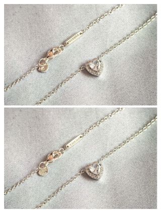 Conjunto Corazón Brillante Plata