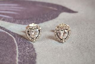 Conjunto Corazón Brillante Plata