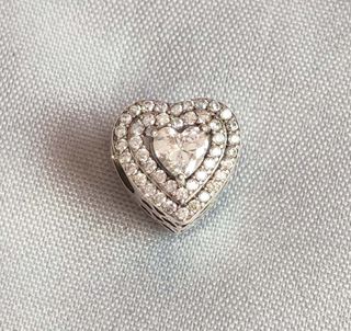 Conjunto Corazón Brillante Plata