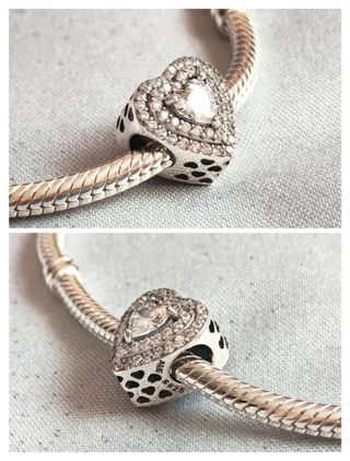 Conjunto Corazón Brillante Plata