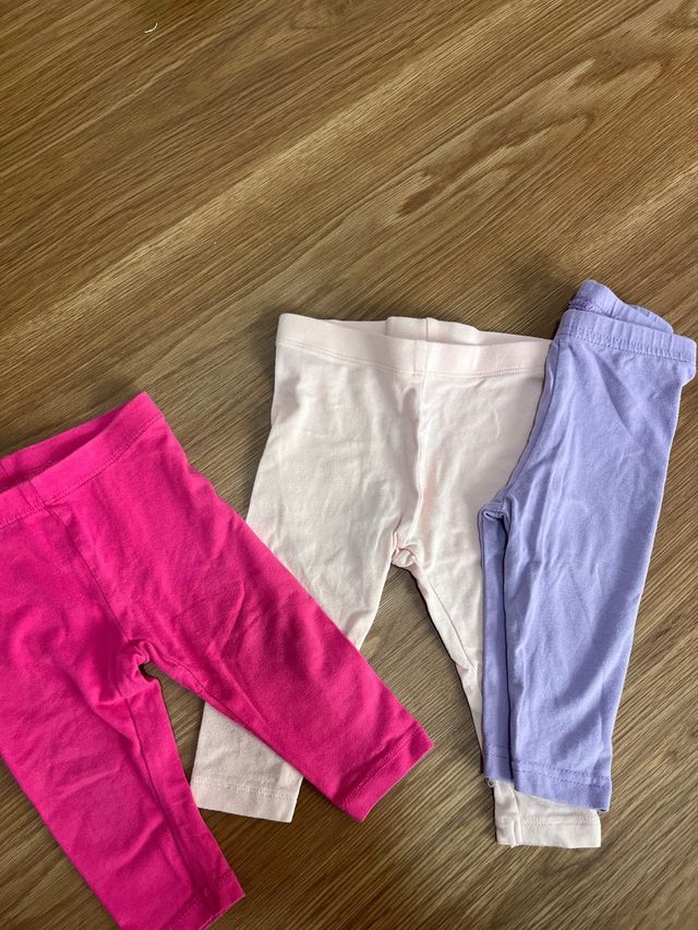 Lote 3 leggings bebé 6 meses