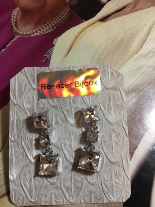 Pendientes Novia 3 piedras