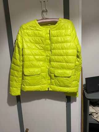 Giubbotto Benetton leggero giallo fluo