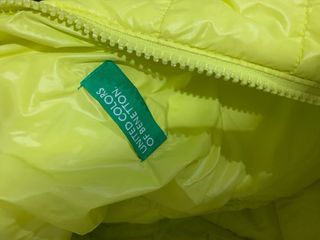 Giubbotto Benetton leggero giallo fluo