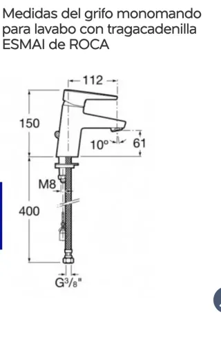 Grifo monomando Roca 5A3131C00