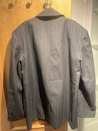 Americana Pull&Bear Raya Gris Oscuro