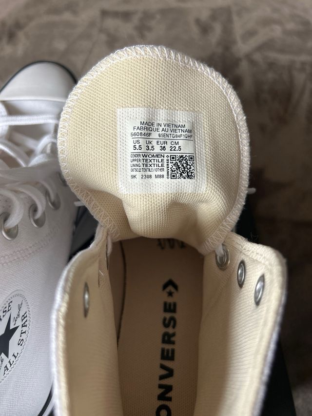 Converse all star blancas sin estrenar oficiales